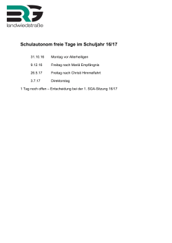 Liste der schulautonom freien Tage (2016/17 pdf)