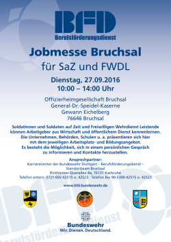 Plakat zur Jobmesse Bruchsal