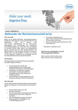 Stellenbeschreibung Rechtsreferendar