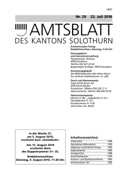 amtsblatt - Kanton Solothurn