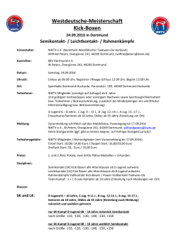 Kurz-Mitteilung mit Anlagen - Nordrhein-Westfälischer Taekwon