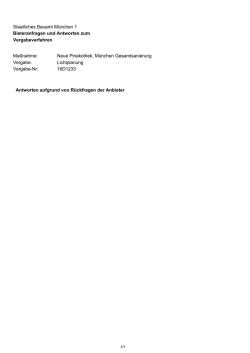 Staatliches Bauamt München 1 Bieteranfragen und