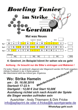 Informationen zum Turnier und zur Anmeldung findet