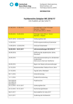 Fachbereichs-Zeitplan WS 2016/17 - Hochschule Bonn-Rhein-Sieg