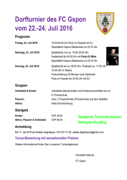 Dorfturnier des FC Gspon vom 22.