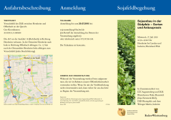 Sojaanbau in der Südpfalz − Sorten und Anbaupraxis