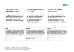 Vereinbarung der Mitglieder COHEP Accord des