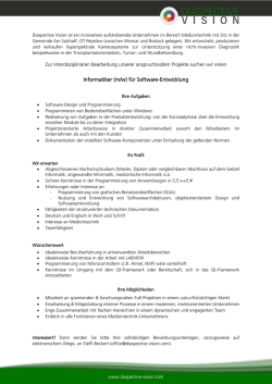 Informatiker (m/w) f&uuml;r Software-Entwicklung