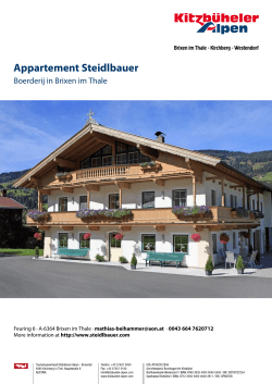 Appartement Steidlbauer in Brixen im Thale