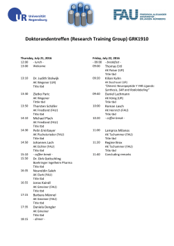 Doktorandentreffen (Research Training Group) GRK1910