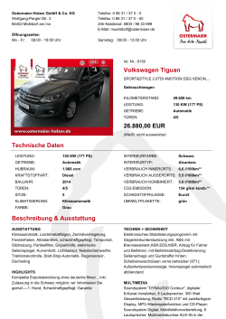 Volkswagen Tiguan 26.880,00 EUR Technische Daten