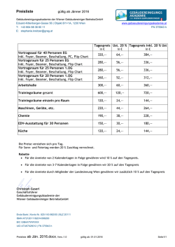 Preisliste - Gebäudereinigungsakademie