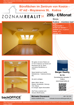 299,- €/Monat - Immobilien der Slowakei