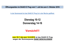 Dienstag 10-12 Donnerstag 14-16 Vorsicht!!!