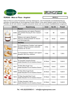 Mise en Place - RUNGIS express