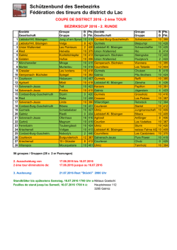 Rangliste Runde 2 - Schützengesellschaft Salvenach