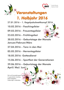 Veranstaltungsplan für das erste Halbjahr 2016 (Download)
