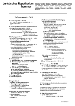 Gliederung - Juristisches Repetitorium Hemmer
