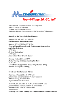 Tour Village Zweisimmen Programm