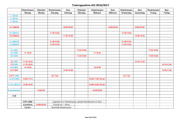 Trainingszeiten Fussball 2016/2017