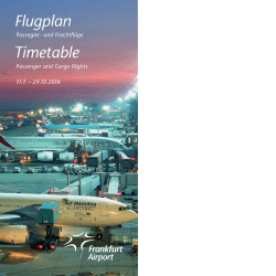 Flugplan Timetable