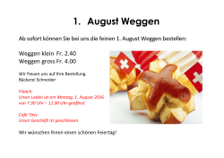 1. August Weggen