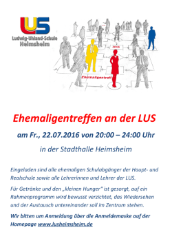 Ehemaligentreffen an der LUS