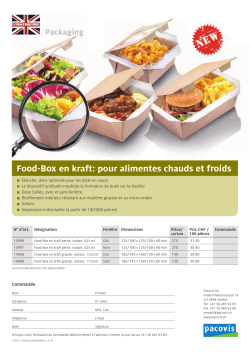 Food-Box en kraft: pour alimentes chauds et froids