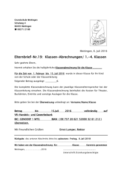 Elternbrief 19-2016 - Grundschule Meitingen