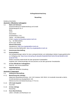 Auftragsbekanntmachung Bauauftrag Richtlinie 2014/24/EU