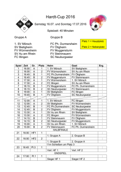 Hardt-Cup 2016 - 1. SV Moersch