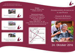 24. Oktober 2016 - Seniorenzentrum Uhrturm
