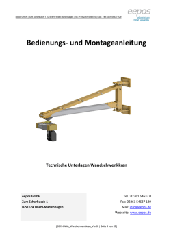 Bedienungs- und Montageanleitung
