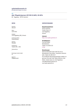 dipl. Pflegefachperson (HF/DN II/AKP), 30-60%