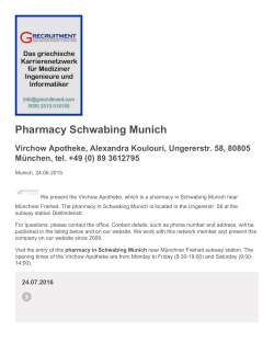 Pharmacy Schwabing Munich