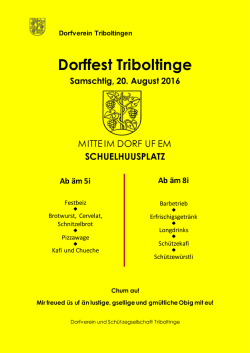 Dorffest Triboltinge - Webseite des Dorfvereins Triboltingen