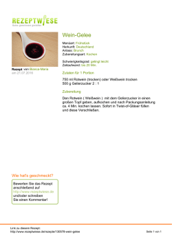 Wein-Gelee - Rezeptwiese