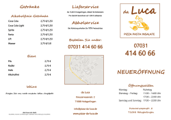 ist unsere Speisekarte zum