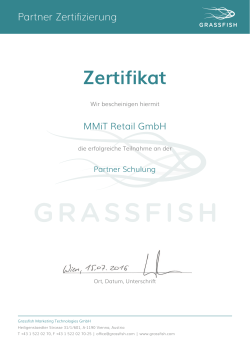 Zertifikat - MMIT Retail GmbH