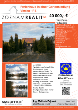 40 000,- €/Monat - Immobilien der Slowakei