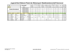 Jugend-Kart-Slalom-Pokal der Motorsport Stadtmeisterschaft