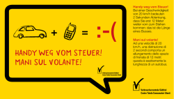 HANDY WEG VOM STEUER! MANI SUL VOLANTE!
