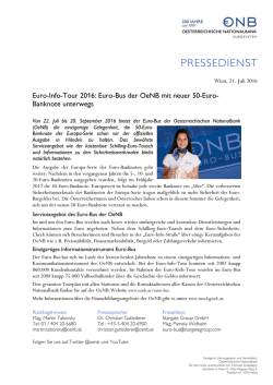 OeNB: Euro-Bus mit neuer 50-Euro