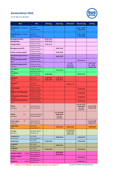 finden Sie unser Sommerferienprogramm