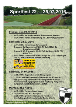 Sportfest 22. – 25.07.2016
