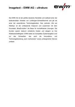 Imagetext &ndash; EWM AG &ndash; ultrakurz