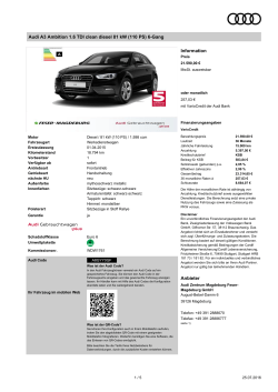 Audi A3 Ambition 1.6 TDI clean diesel 81 kW (110 PS) 6