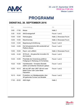 dienstag, 20. september 2016