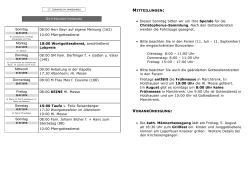 Gottesdienstordnung