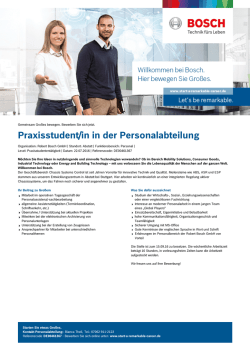 Praxisstudent/in in der Personalabteilung